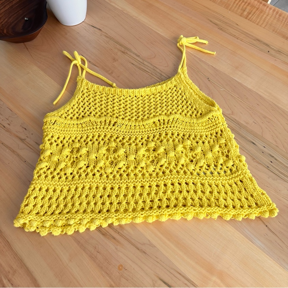 ZARA crochet knit top S